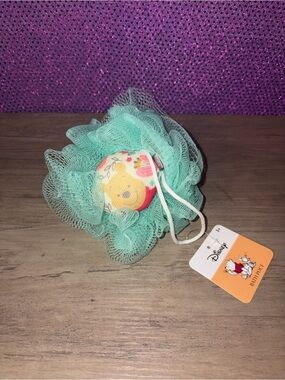 Disney Winnie the Pooh Bath Pouf Mint Green Shower Loofah New w/ Tag